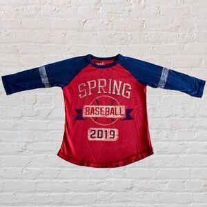 Peek Kids Spring Baseball Graphic Raglan Tee